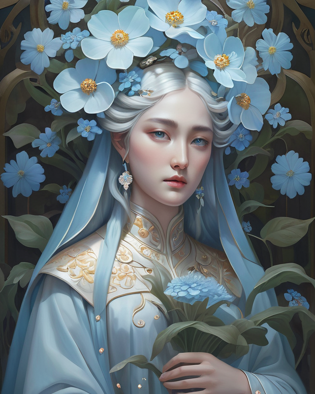 00895-1099665160-breathtaking detailed concept art painting portrait of the hugs goddess of light blue flowers, orthodox saint, with anxious pier.png